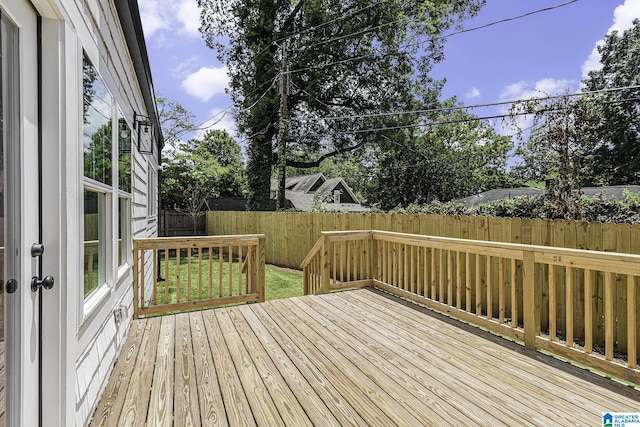 view of wooden deck