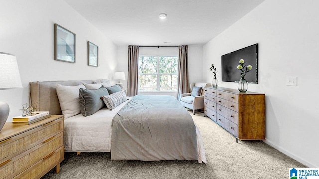 view of carpeted bedroom