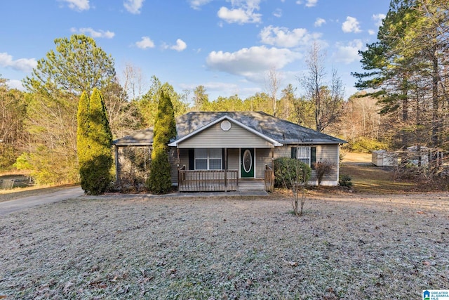 view of front of house featuring covered porch