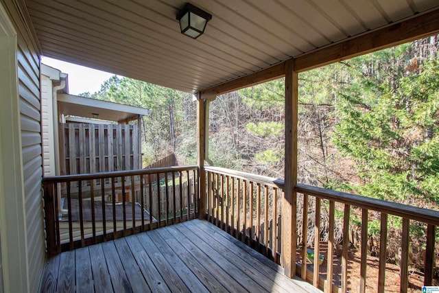 view of wooden deck