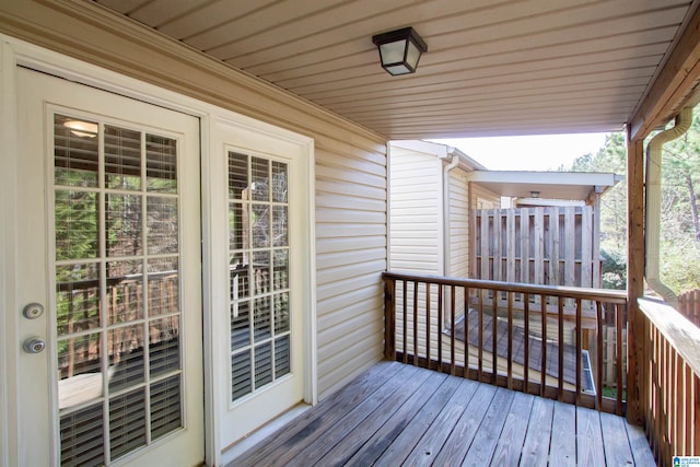 view of wooden deck