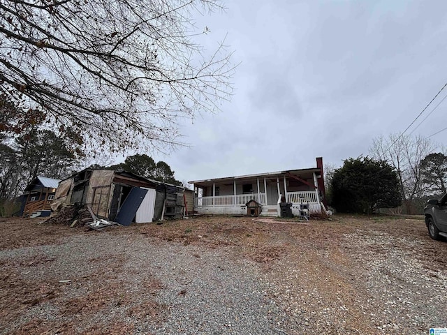 view of front of home with a porch