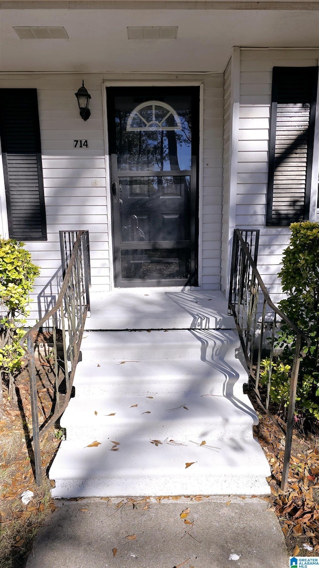 view of doorway to property