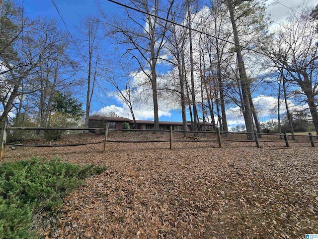 view of yard with a mountain view