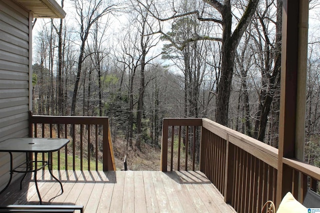 view of wooden deck