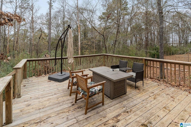 view of wooden deck