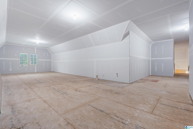 bonus room featuring lofted ceiling