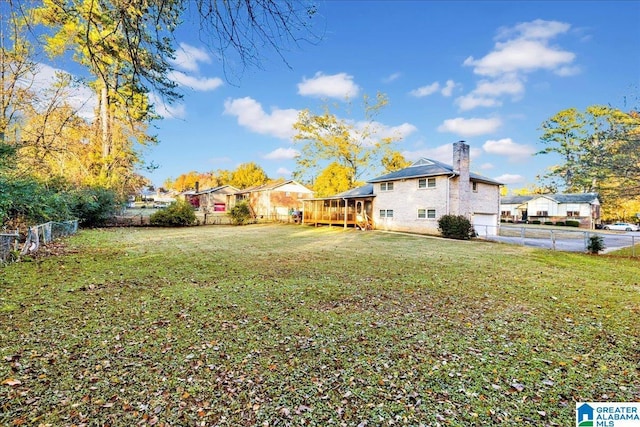 view of yard featuring a sunroom