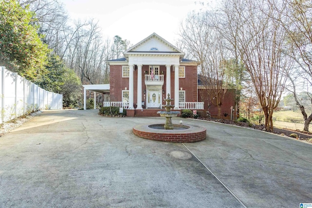 view of greek revival house