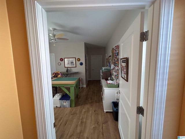 hallway featuring hardwood / wood-style floors