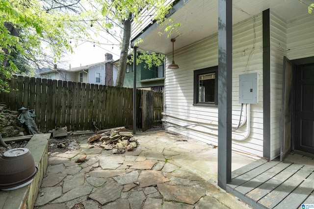 1013 28th Pl, Birmingham, AL 35205 - view of patio / terrace with fence and electric panel