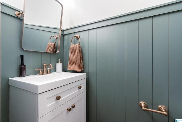 bathroom featuring vanity