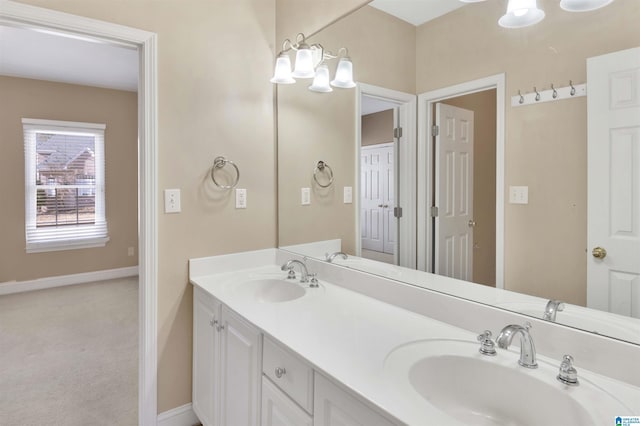 bathroom featuring vanity