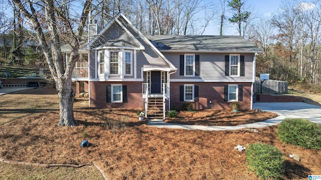 view of split foyer home