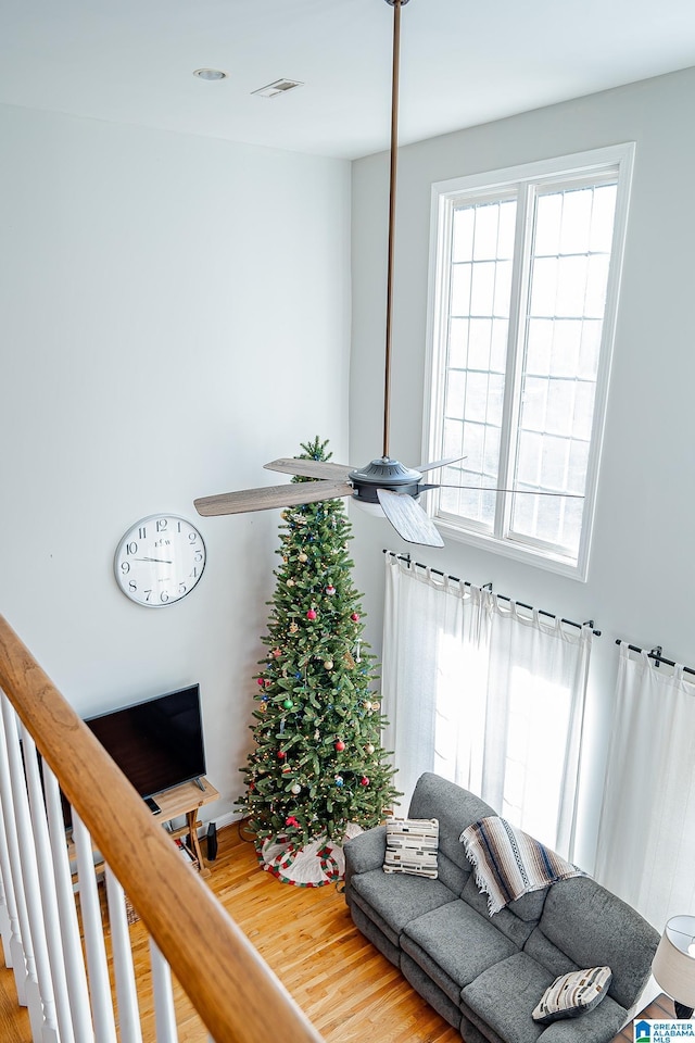 living room featuring hardwood / wood-style floors