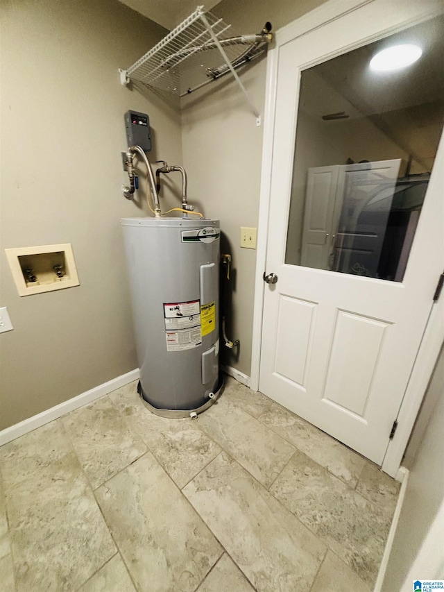 utilities featuring electric water heater