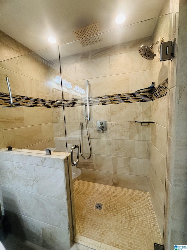 bathroom with walk in shower