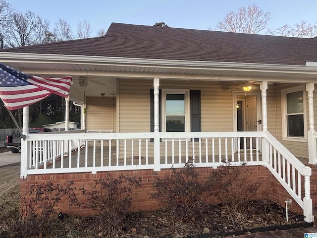 exterior space featuring a porch