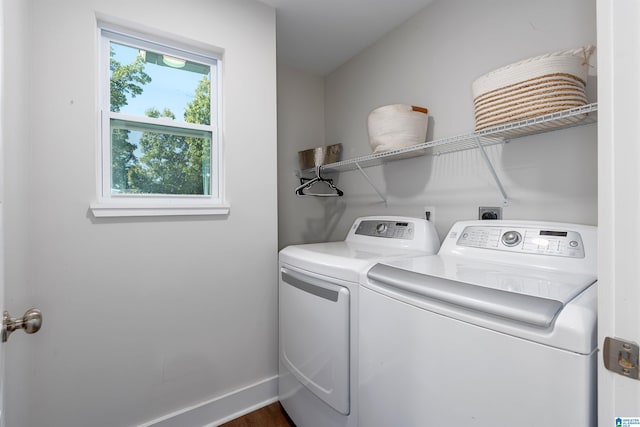 laundry area with washer and dryer