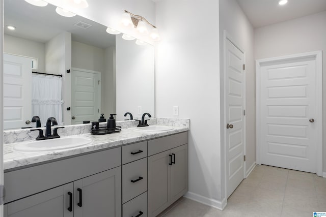 bathroom featuring vanity