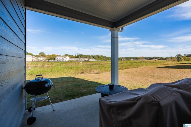 view of patio featuring grilling area