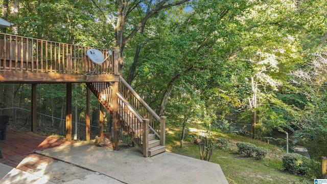 view of patio / terrace with a deck