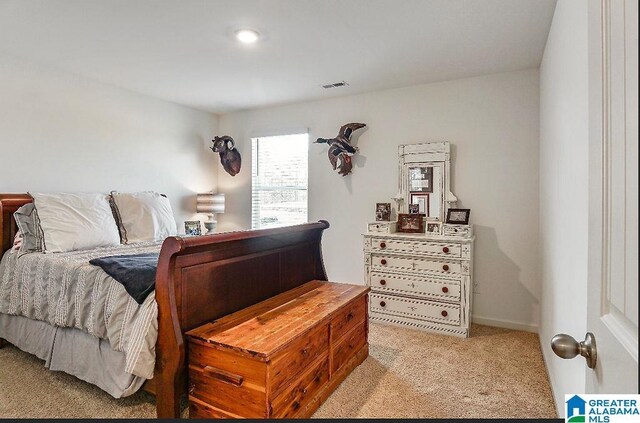 view of carpeted bedroom