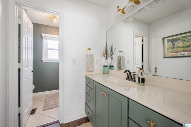 bathroom with vanity