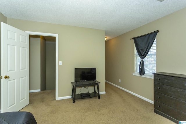 interior space with a textured ceiling