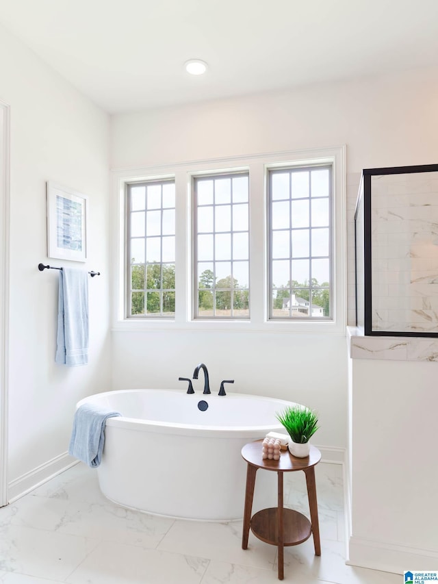 bathroom featuring a bathing tub