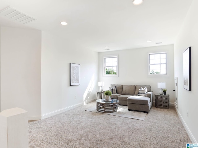 view of carpeted living room