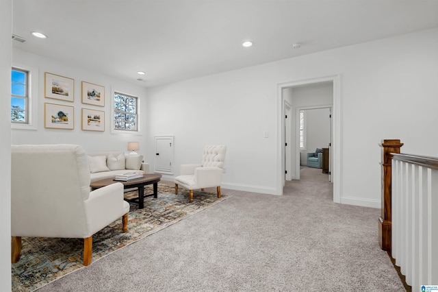 view of carpeted living room