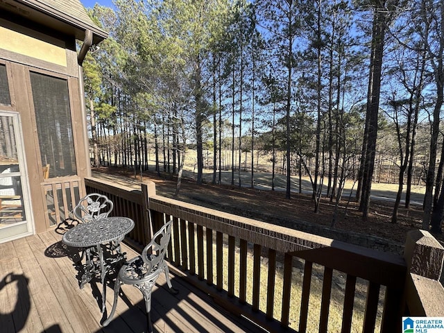 view of wooden deck