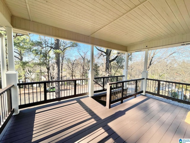 view of wooden terrace