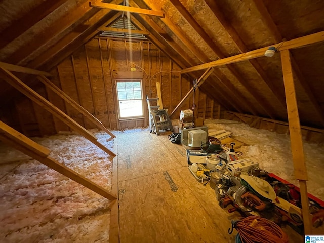 view of attic