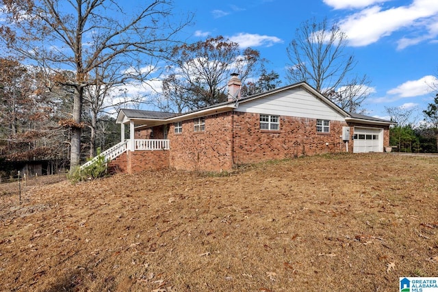 view of home's exterior featuring a garage