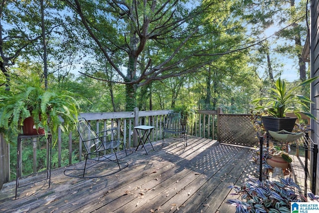 view of wooden terrace