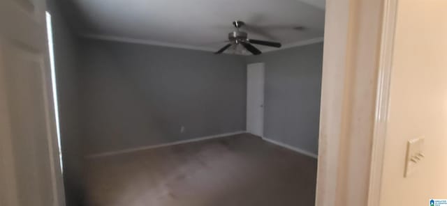 unfurnished room featuring ceiling fan