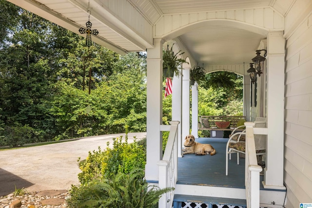 view of patio / terrace featuring covered porch