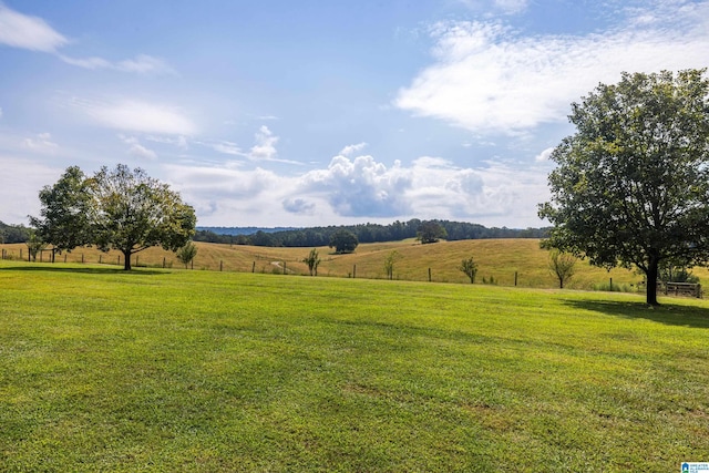 view of yard featuring a rural view