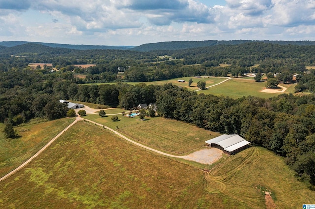 bird's eye view featuring a rural view