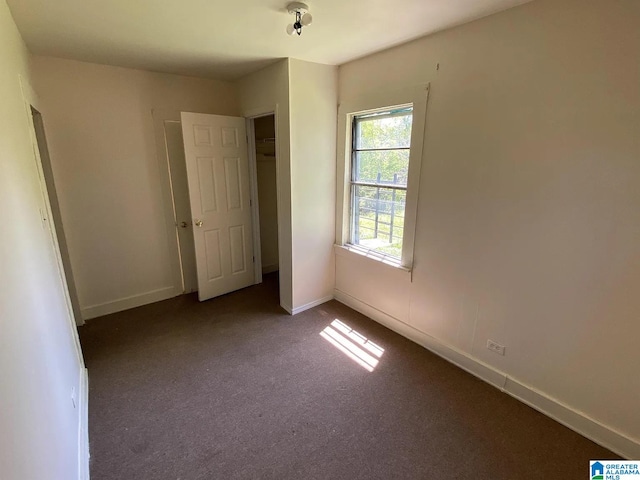 unfurnished bedroom featuring carpet floors