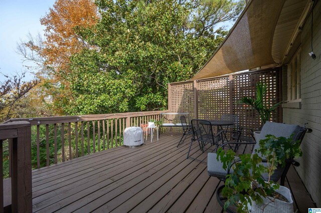 view of wooden terrace