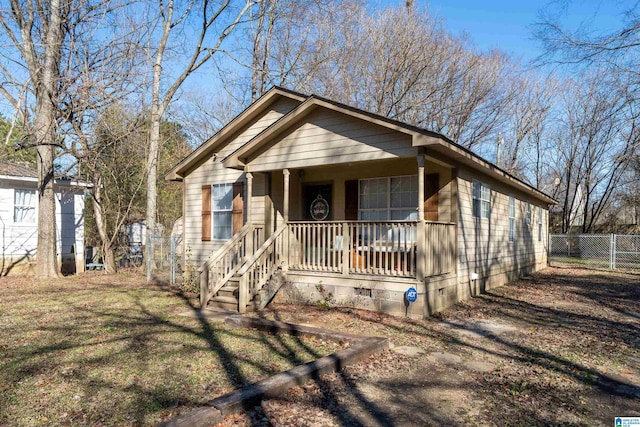 bungalow-style house with a porch