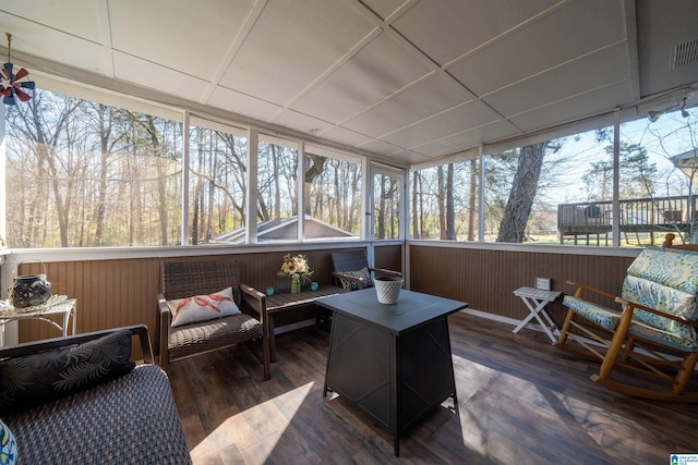 view of sunroom / solarium