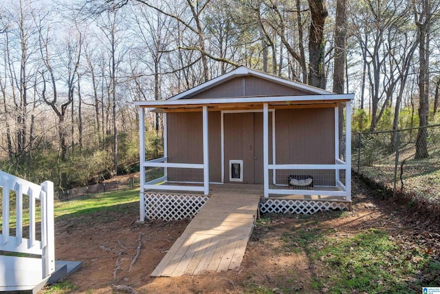 view of outbuilding