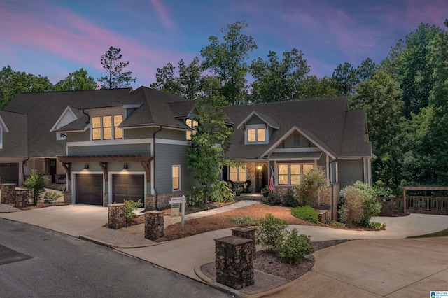 view of front of house featuring a garage