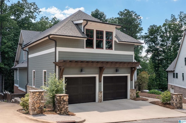 view of front of home featuring a garage