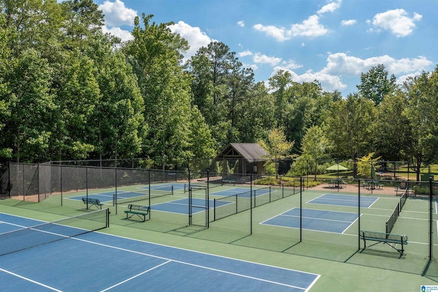 view of sport court featuring basketball court