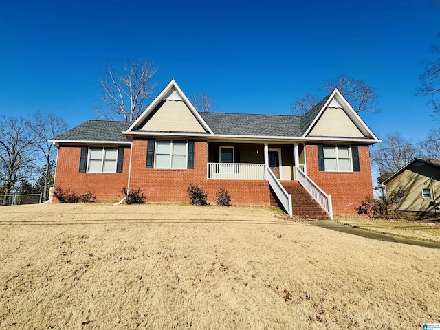 view of front of home with a porch